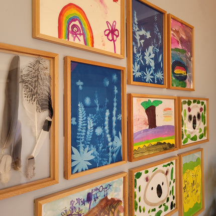 Acrylic Display Frame - Solid BeechWood Frame