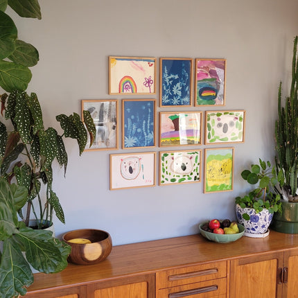 Acrylic Display Frame - Solid BeechWood Frame