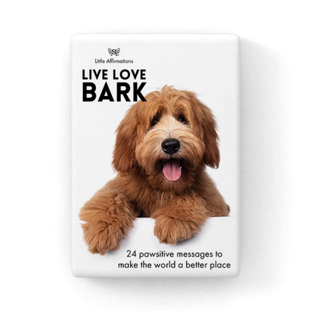 Live Love Bark 24 affirmation cards + stand - Sensory Circle