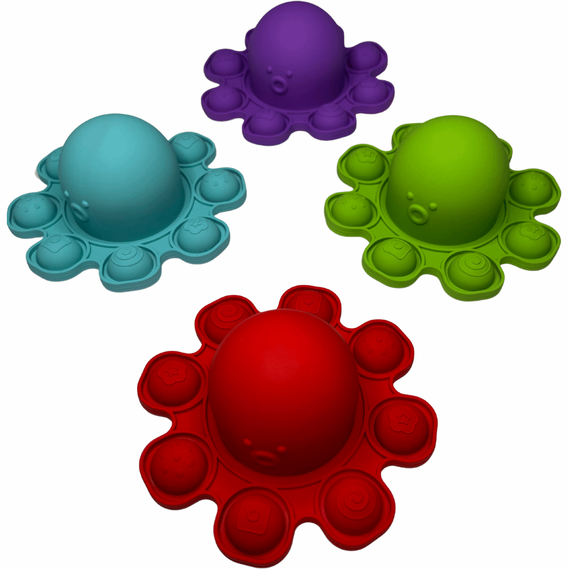 Reversible 2 Tone Colour Silicon Octopus Popit Deluxe - Sensory Circle