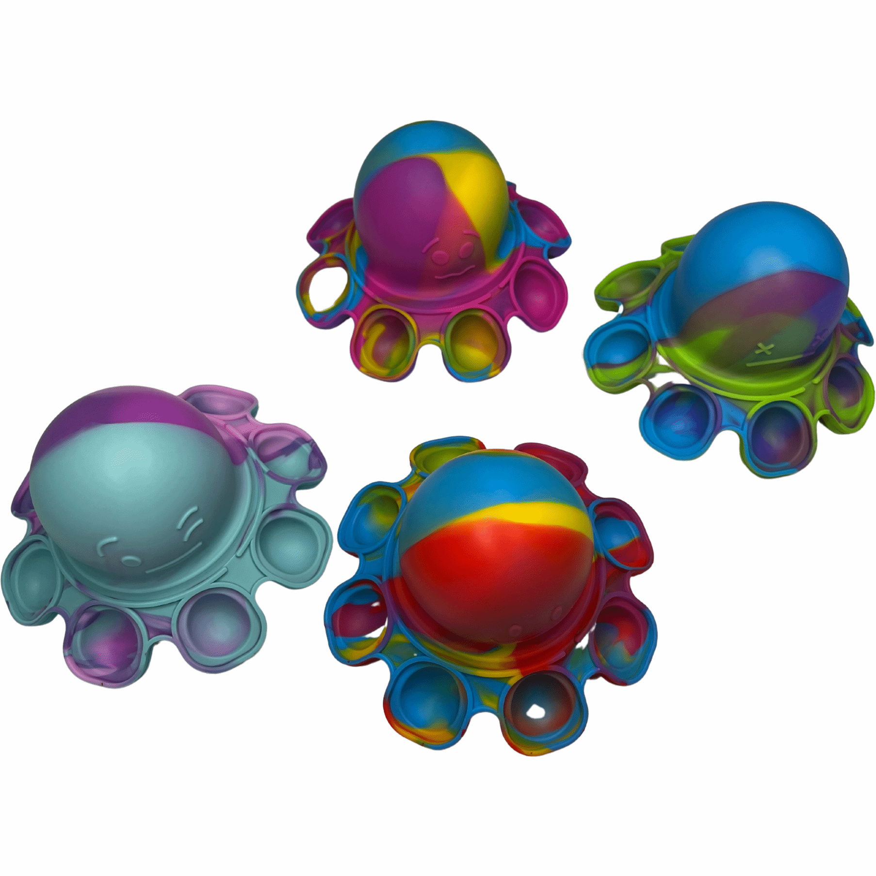 Reversible 2 Tone Colour Silicon Octopus Popit Deluxe - Sensory Circle