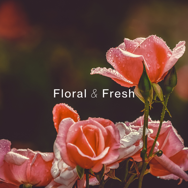 ROSE BOTANICA DOUBLE WICKED SOY CANDLE (16oz / 453g) with dewy pink roses, helping families thrive with tools to calm, connect and support