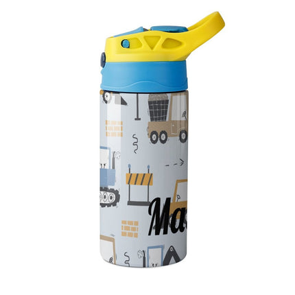 Personalised Kids Water Bottle - Construction