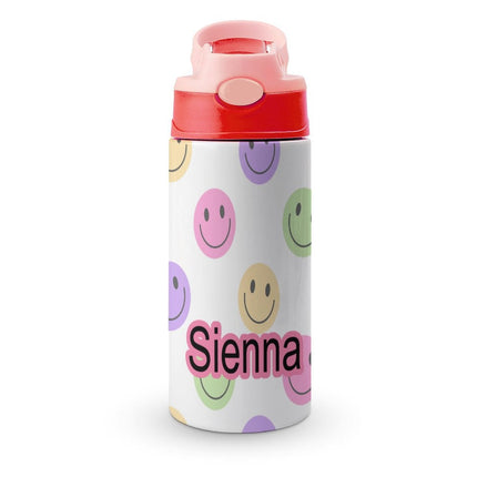Personalised Kids Water Bottle - Smiley Face Timber Tinkers