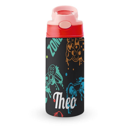 Personalised Kids Water Bottle - Gamer Timber Tinkers