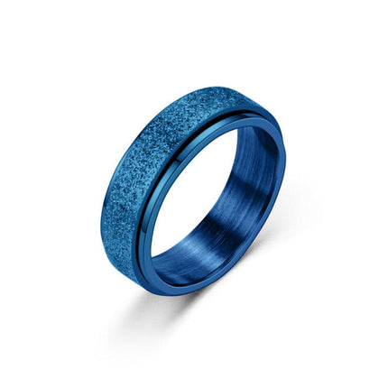Frosted Blue Anxiety Fidget Ring Spinner - Sensory Circle