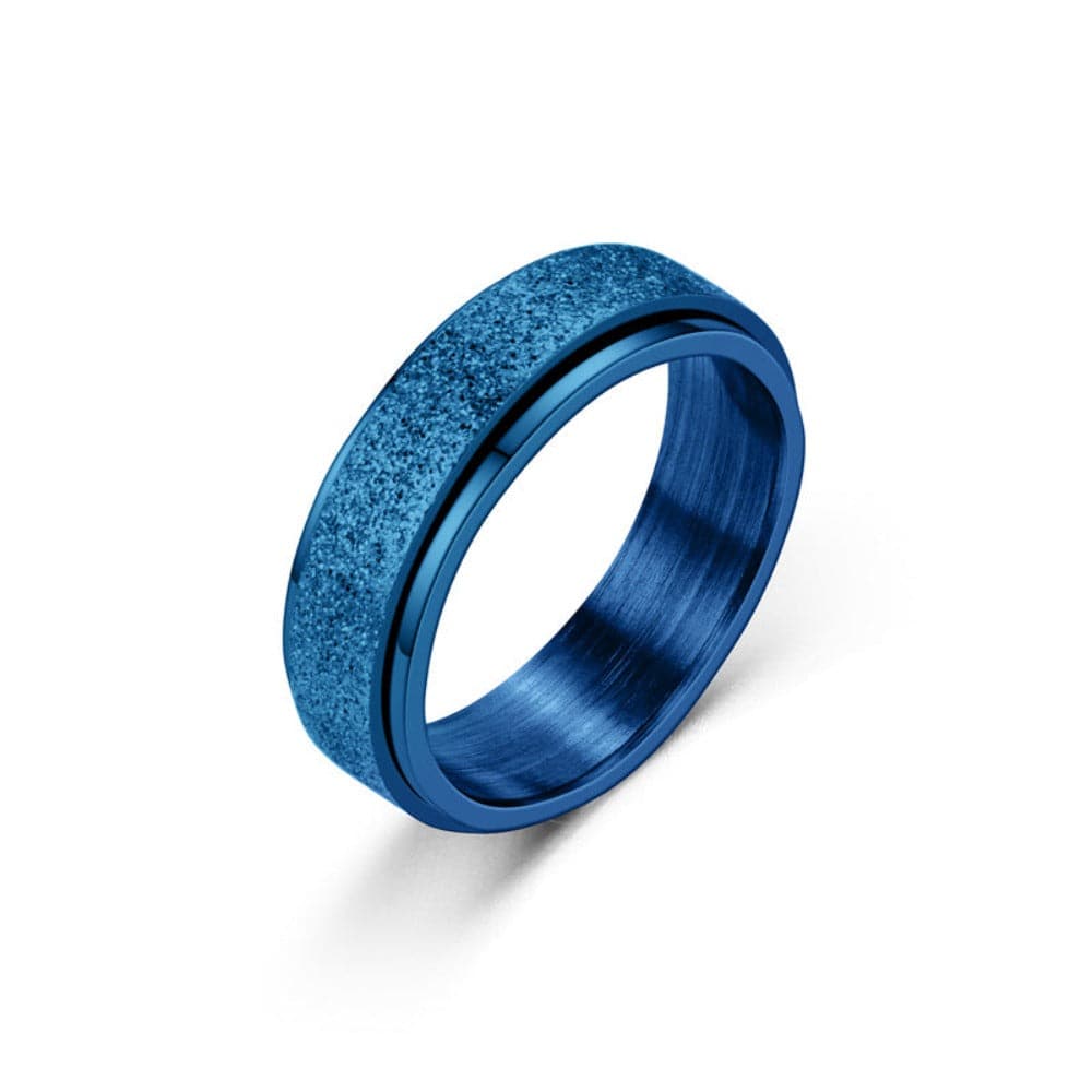Frosted Blue Anxiety Fidget Ring Spinner - Sensory Circle
