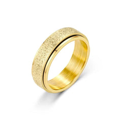 Frosted Gold Anxiety Fidget Ring Spinner designed to help families thrive with calming sensory support.