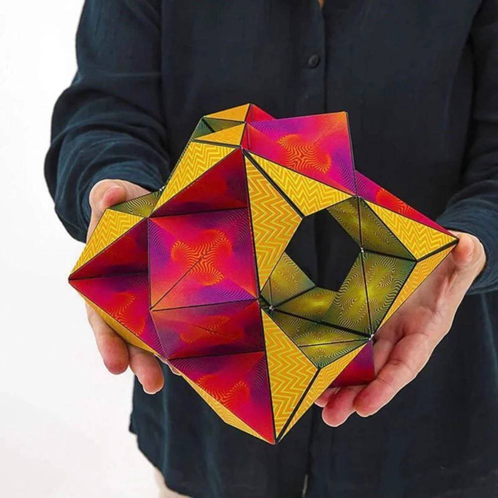 3D Changeable Magnetic Cube Geometric Puzzle - Sensory Circle