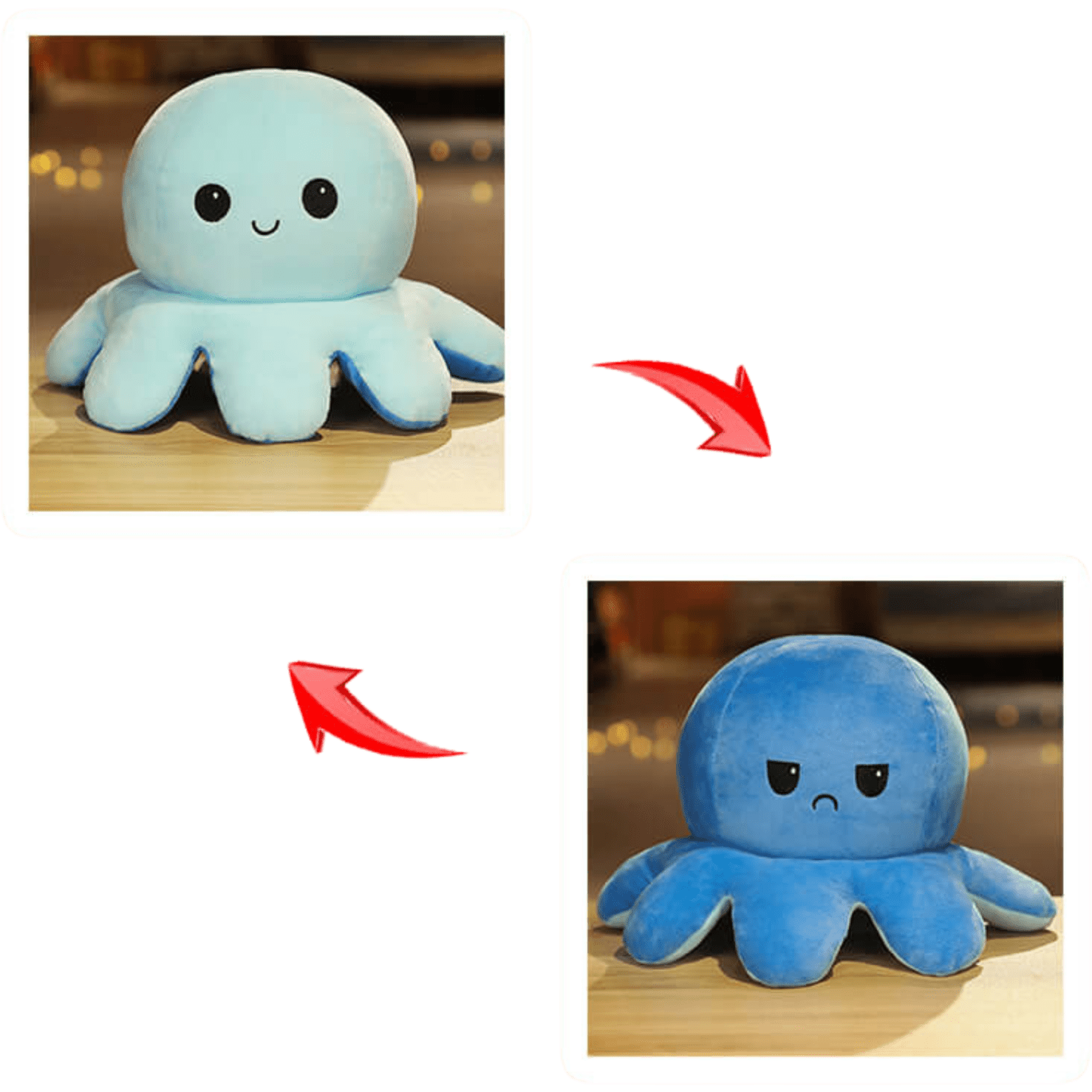 Plush - 30cm Reversible Octopus (Assorted) - Sensory Circle