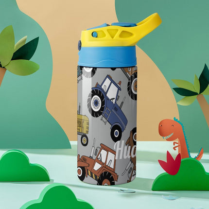 Personalised Kids Water Bottle - Tractor