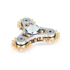 4-Gear Fidget Spinner Linkage Metal Fidget Spinner with gold gears designed to calm, connect and support families.