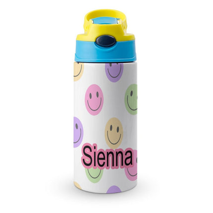 Personalised Kids Water Bottle - Smiley Face Timber Tinkers