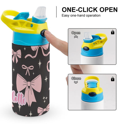 Personalised Kids Water Bottle - Bow Timber Tinkers