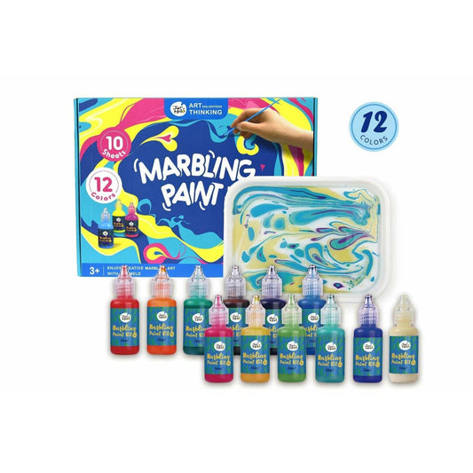 Marbling Paint - 12 Colours Craft Kit