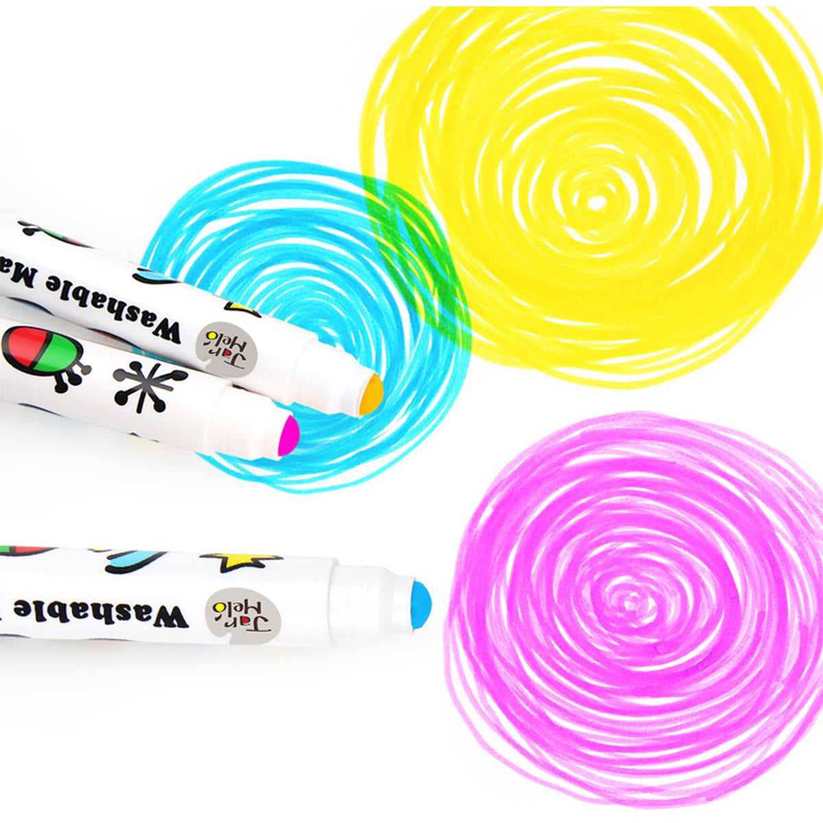 Special Round Tip Washable Marker - 12 Colours - Sensory Circle