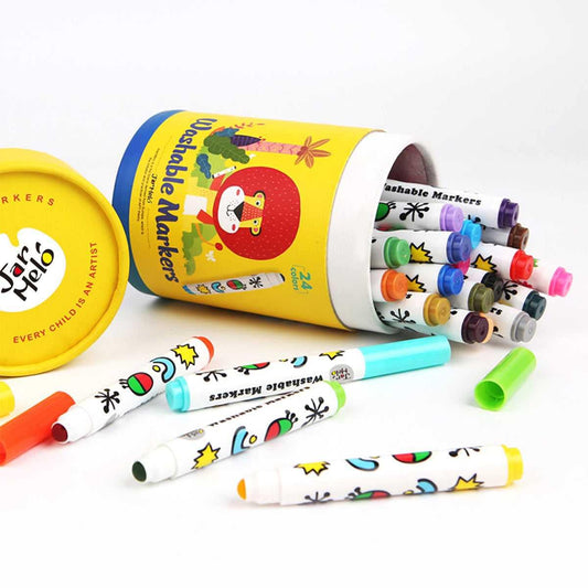 Special Round Tip Washable Marker - 24 Colours