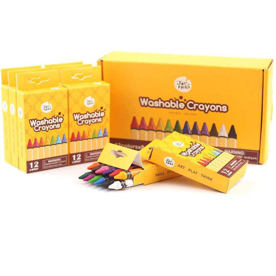Washable Crayons - Bulk Set 12 -8 Packs - Sensory Circle