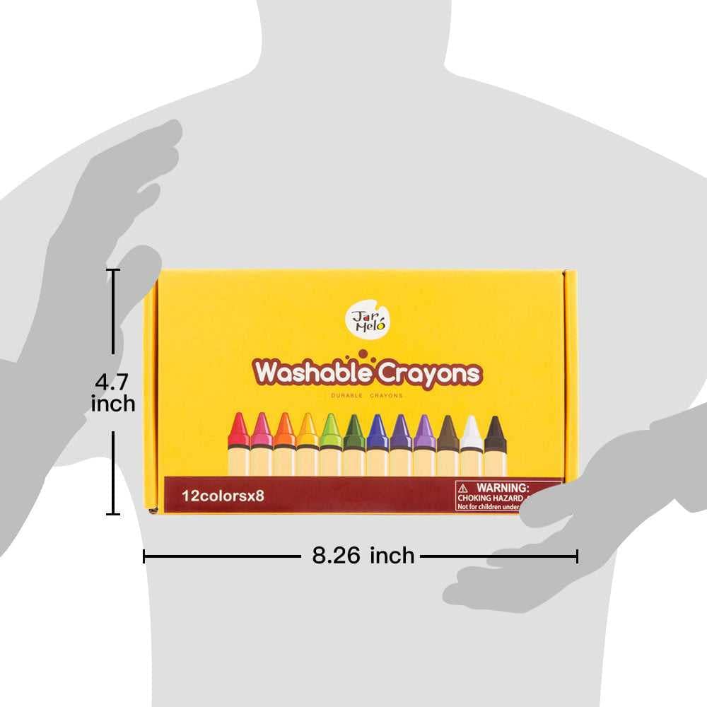 Washable Crayons - Bulk Set 12 -8 Packs - Sensory Circle
