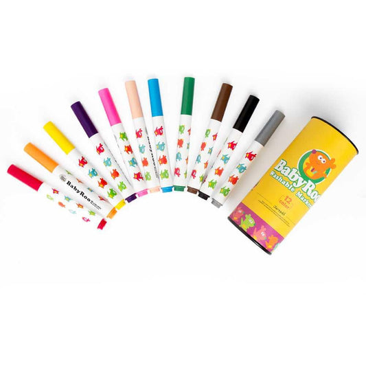 Washable Markers - Baby Roo 12 Colours