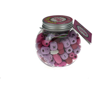 Yum Yum Pink Sugar Berry Alphabet Bead Craft Kit - Sensory Circle
