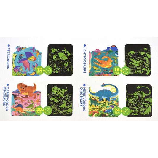 4 in 1 Dinosaurs Glow In The Dark Jigsaw Puzzles
