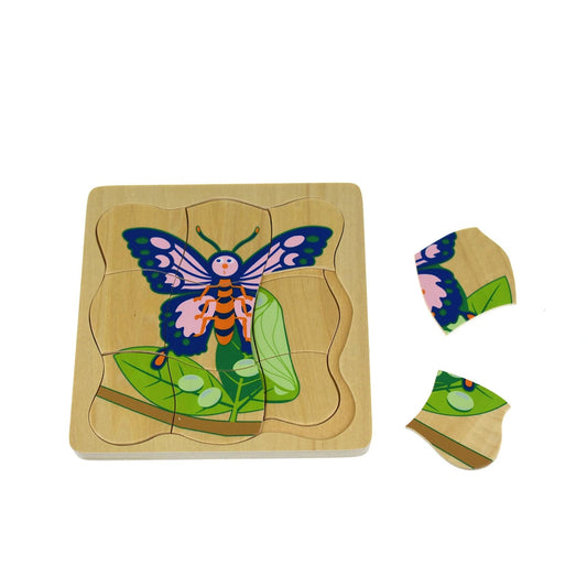 Butterfly Lifecycle 4 Layers Puzzle Board