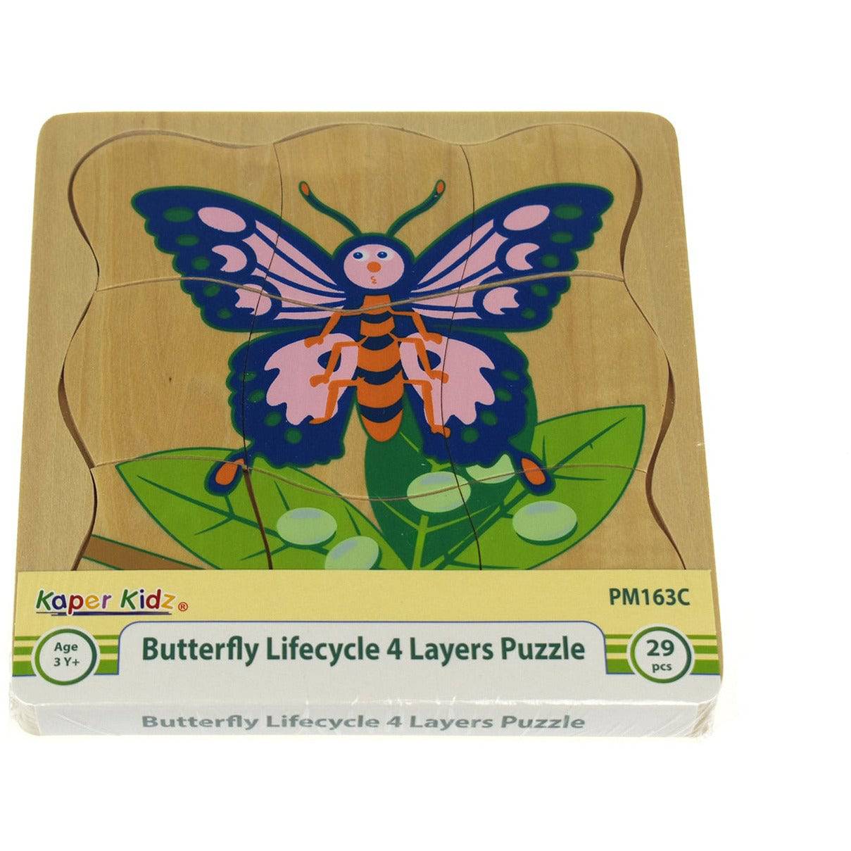 Butterfly Lifecycle 4 Layers Puzzle Board - Sensory Circle