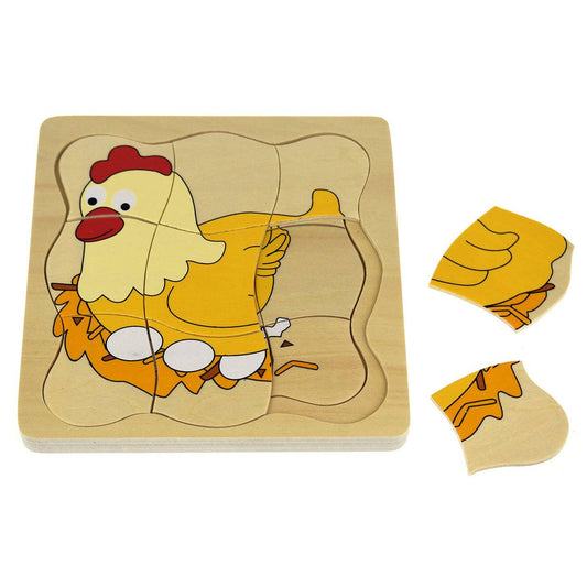 Chicken Lifecycle 4 Layers Puzzle Board