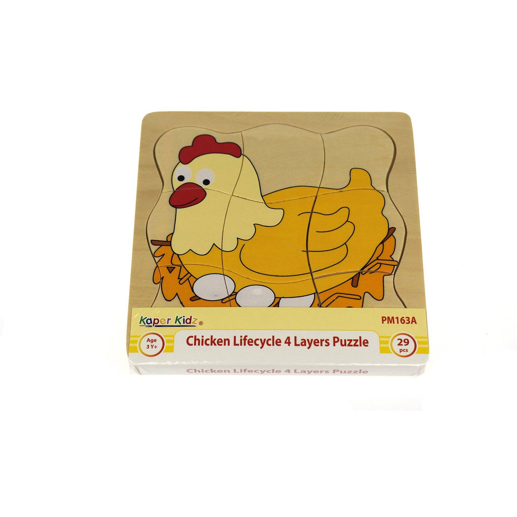 Chicken Lifecycle 4 Layers Puzzle Board - Sensory Circle