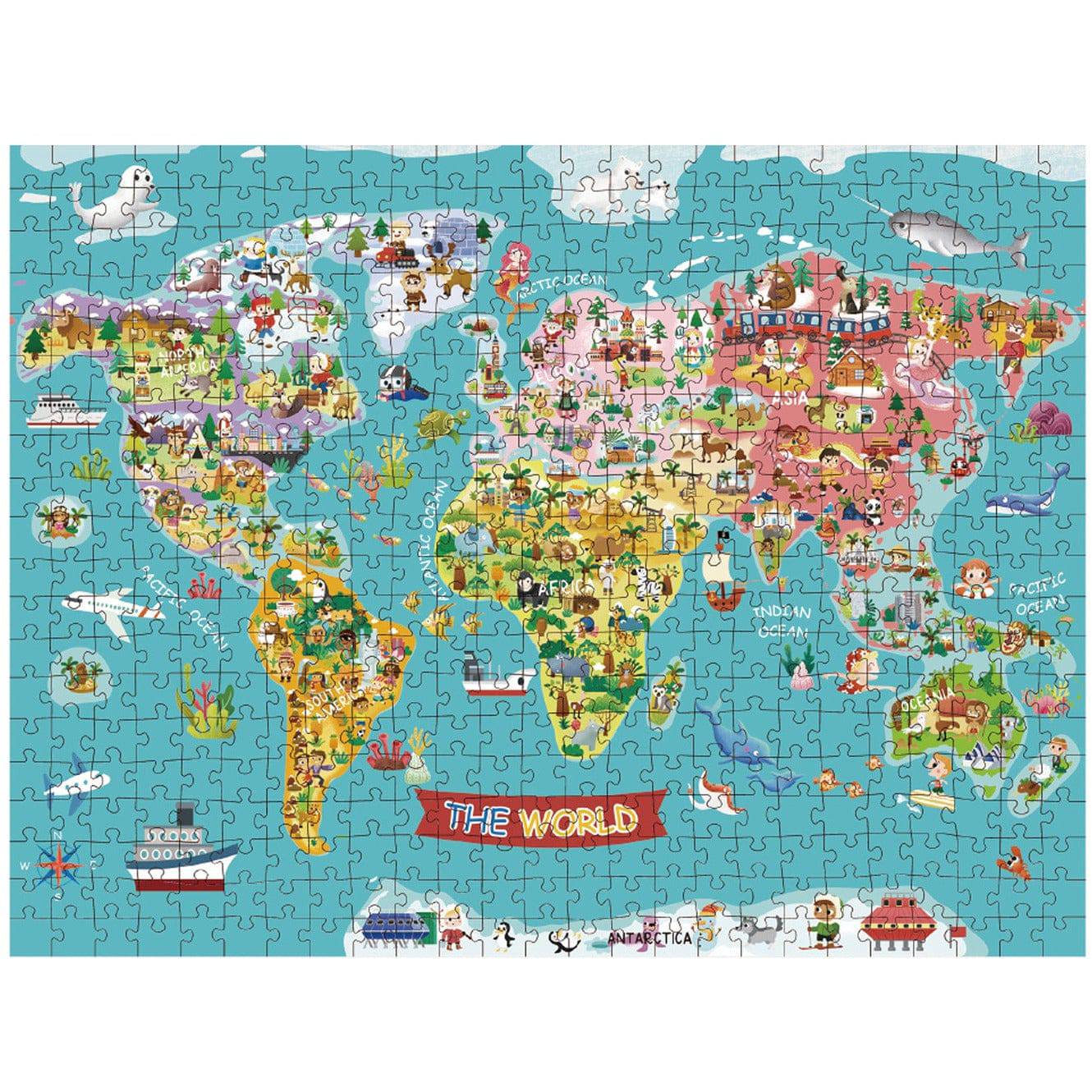 World Map Jigsaw Puzzle 500 PCS - Sensory Circle