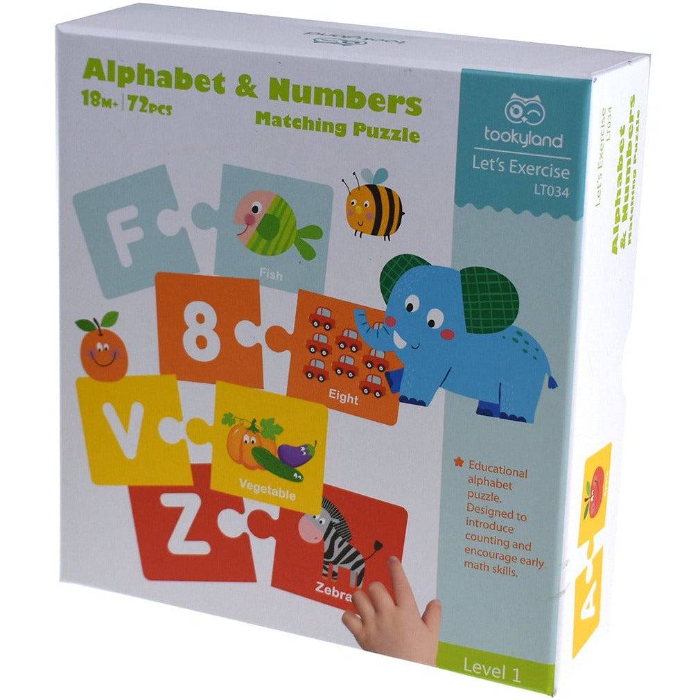 Alphabet And Number Matching Puzzle Game - Sensory Circle