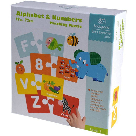 Alphabet And Number Matching Puzzle Game