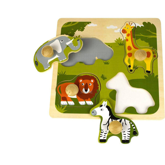 Safari Animal Large Peg Puzzle