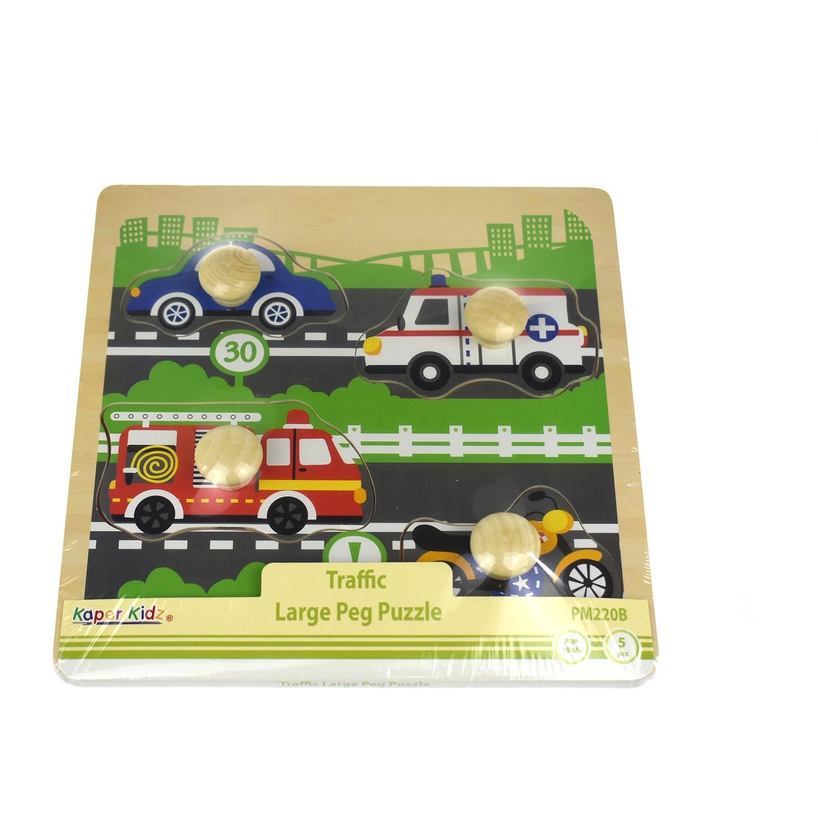 Traffic Large Peg Puzzle - Sensory Circle