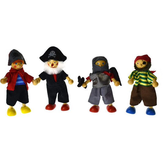 Price For 4 Assorted Pirate Flexi Doll
