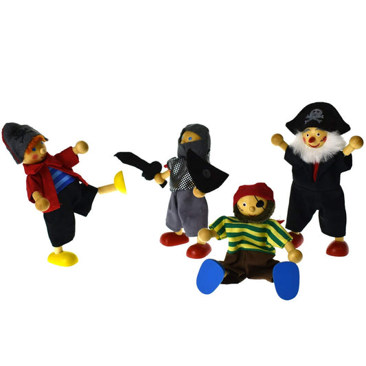 Price For 4 Assorted Pirate Flexi Doll