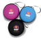 Three colorful Hard Case - Kids Earmuffs carrying cases in black, pink, and blue with branded logos.