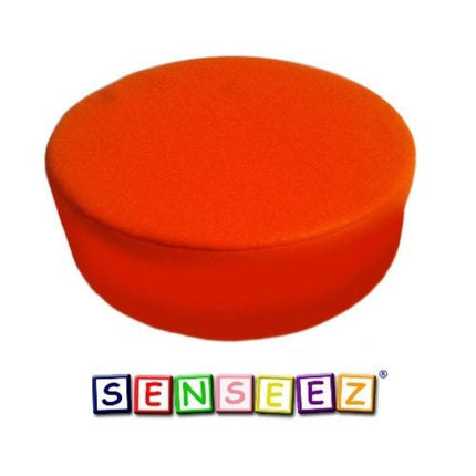 Senseez vibrating cushion - Orange Circle (vinyl) sensory tool helping families thrive with tools to calm connect support