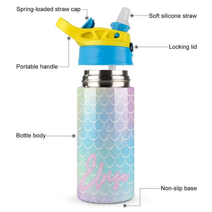 Personalised Kids Water Bottle - Mermaid Timber Tinkers