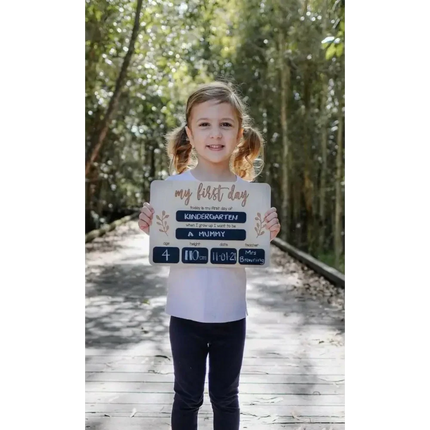 First Day of School Board - Chalkboard Timber Tinkers