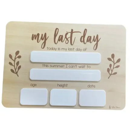 First Day of School Board - Whiteboard Timber Tinkers