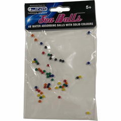 JINX Luminous Sea Balls in multiple solid colors in a clear pack designed for sensory play and water absorption