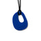 Blue Organic Pendant sensory chew necklace on black cord, helping families thrive with tools to calm, connect and support.