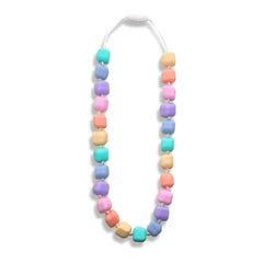Princess & The Pea Necklace with soft pastel beads, designed to help families thrive with tools to calm and support.