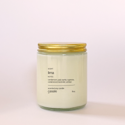 LIMA SINGLE WICKED SOY CANDLE (8oz / 226g) with calming scents, helping families thrive with tools to calm, connect and support.