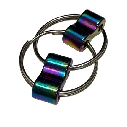 Skill Trick Set - Metal Oil Slick Begleri & Luxe Loop Fidget Set with iridescent finish and smooth metal rings for sensory play.