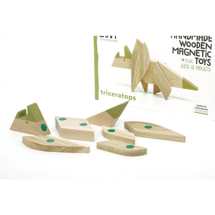 Wooden Magnetic - Triceratops Puzzle Toy - Sensory Circle