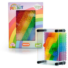 Small Rainbow Pin Art tactile sensory toy with colorful pins for calming and creative play, helping families thrive.