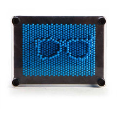 Blue Neon Pin Art featuring blue pins forming an infinity symbol within a black frame sensory toy.